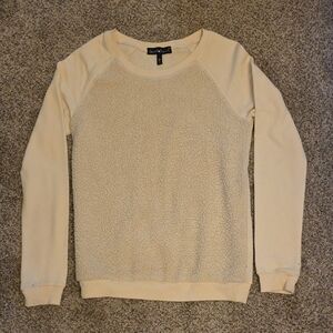Derek Heart Off-White Textured Sweater